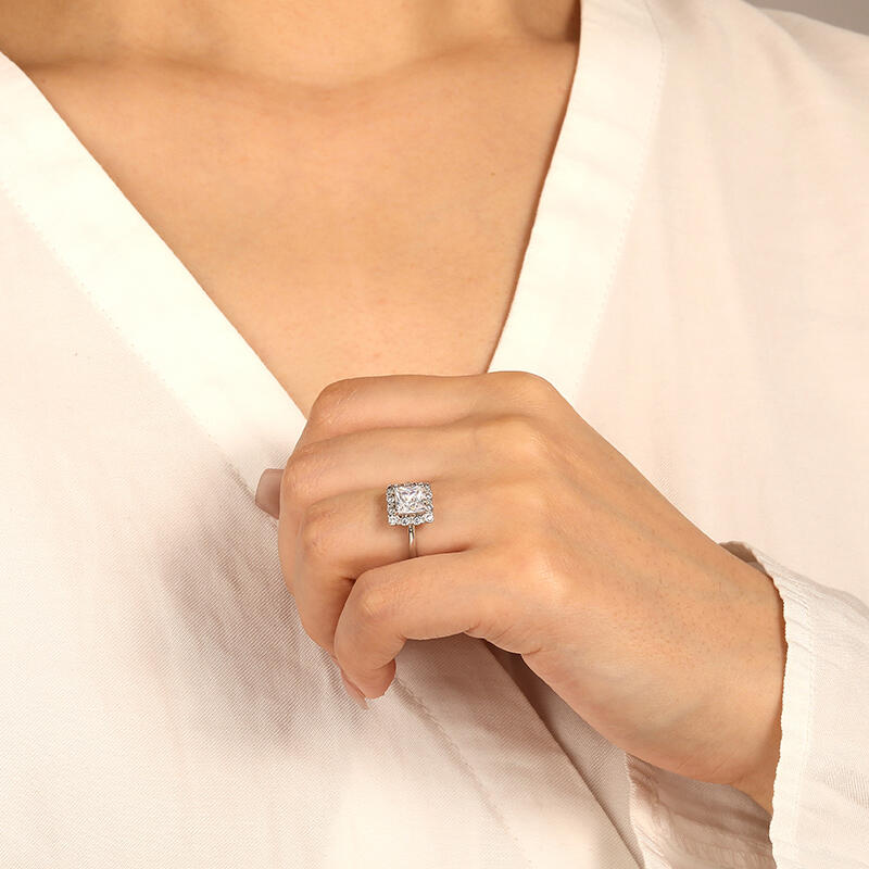 "All About You" Radiant Cut Halo Engagement Ring