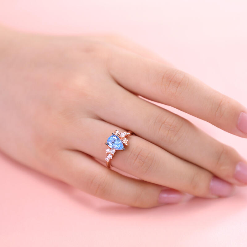 Jeulia Bague Coupe poire Nœud papillon Argent Sterling