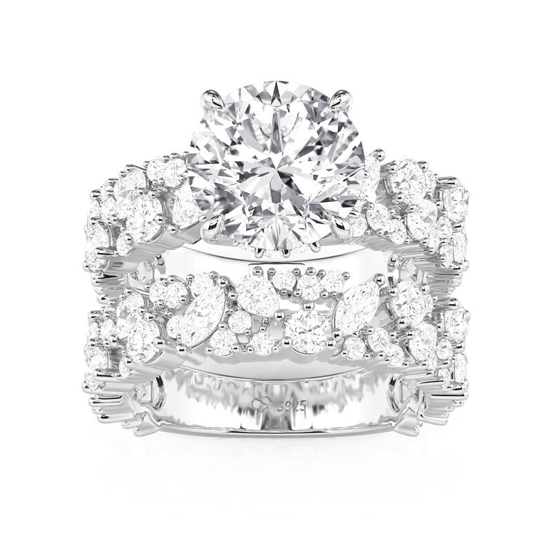 Jeulia Olivetta Round Cut Engagement Ring Set