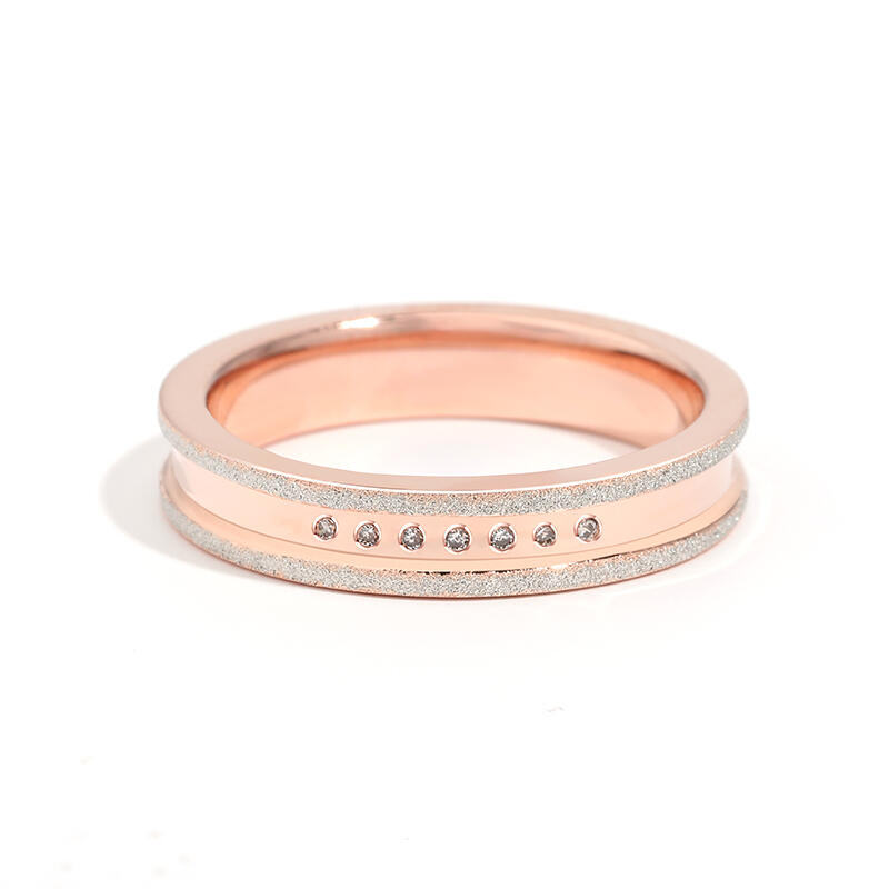 Jeulia "My Promise" Round Cut Sterling Silver Women's Band