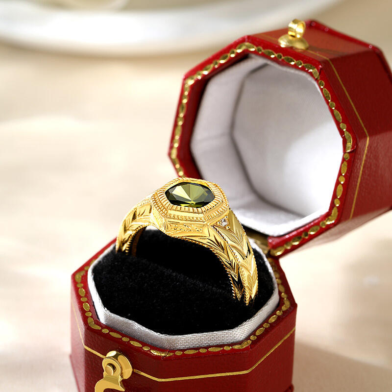 Jeulia Engagement Ring Roung Cut Sterling Silver Gold Tone