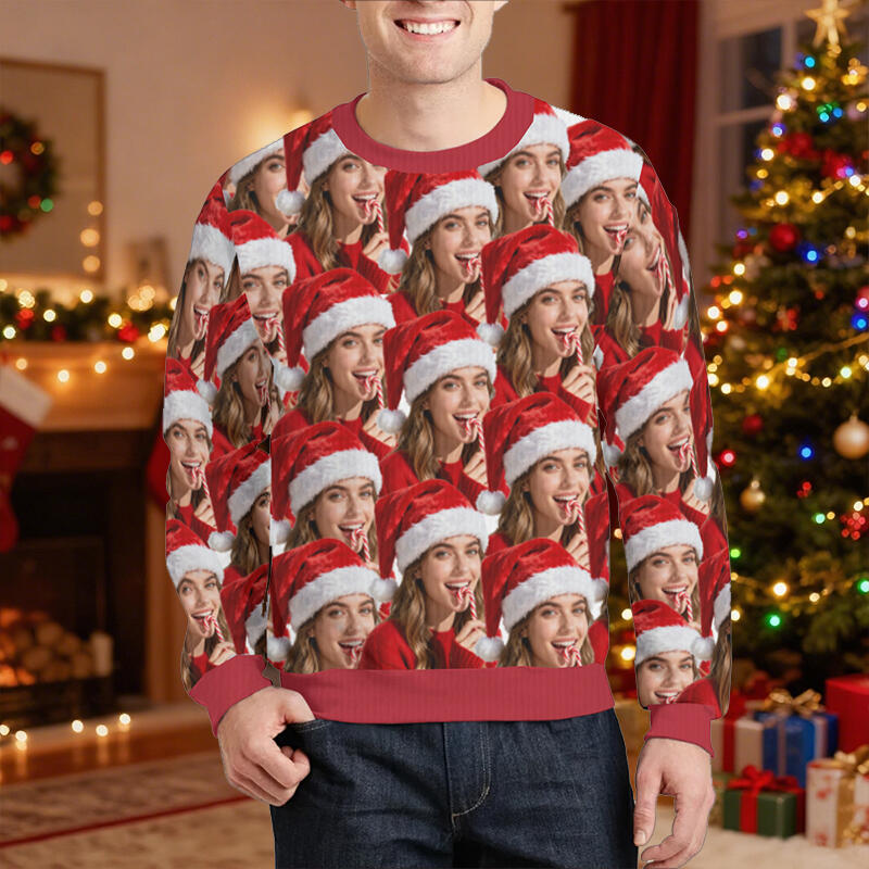 オリジナル 写真入れ セーター クリスマス柄