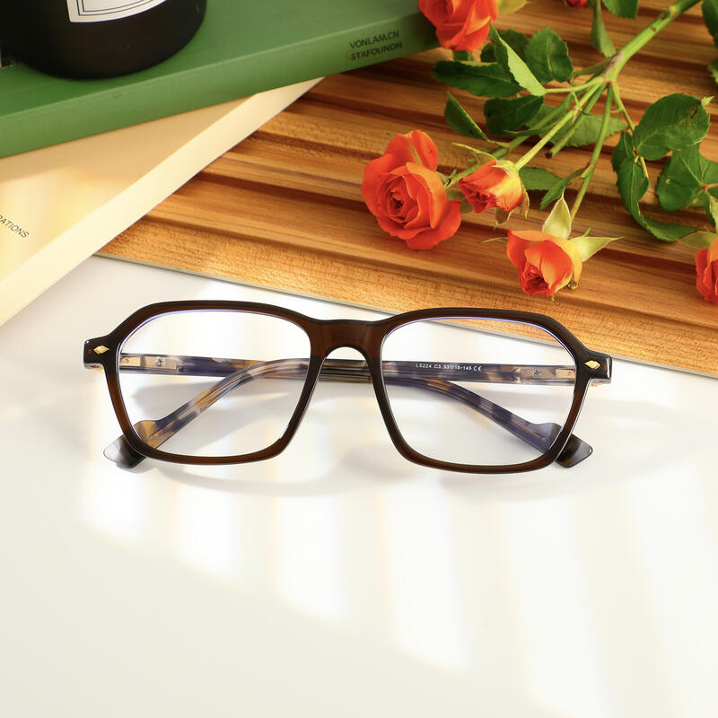 Lunettes de Vue Gresham Rectangle Marron 