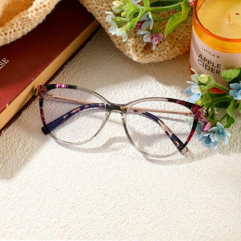 Lunettes de Vue Bray Cat Eye Gris 