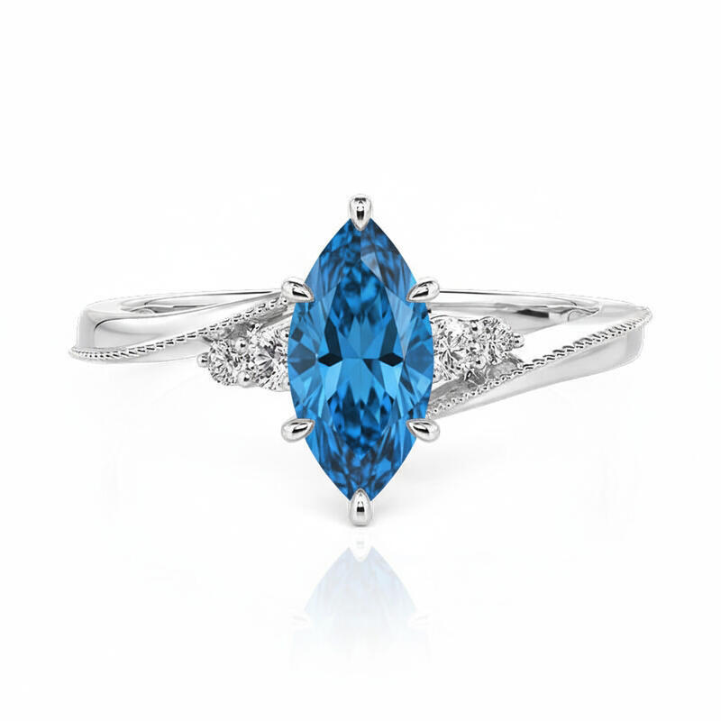 Jeulia Custom Marquise Cut Engagement Ring With Birthstone