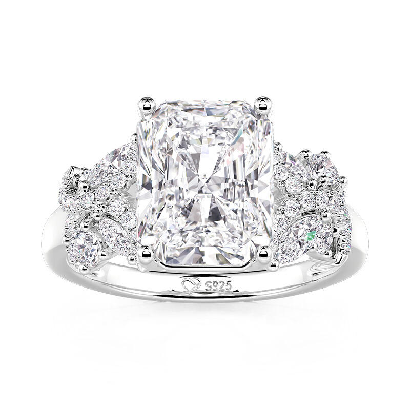 Jeulia Nature Inspired Twisted Princess Cut Engagement Ring