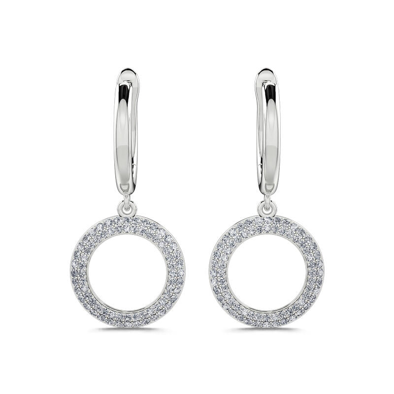 Jeulia Shimmering Circlet Sterling Silver Earrings