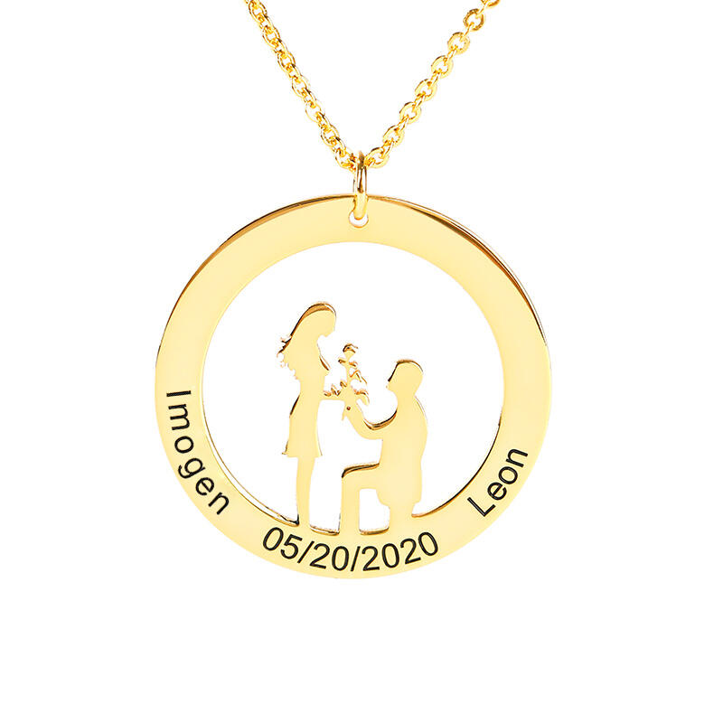 Jeulia "Until Forever" Personalized Sterling Silver Necklace