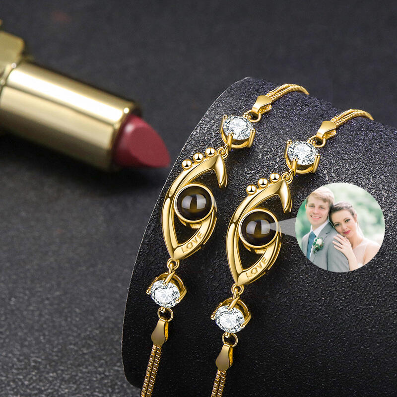 アイモチーフ プロジェクション 写真 写真入り ブレスレット ジルコニア