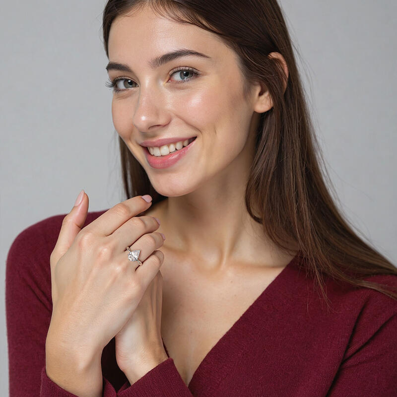 "Anything For Her" 2ct Pear Cut Solitaire Engagement Ring