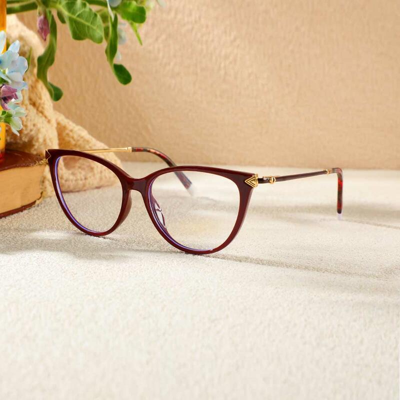Lunettes de Vue Bray Cat Eye Marron 