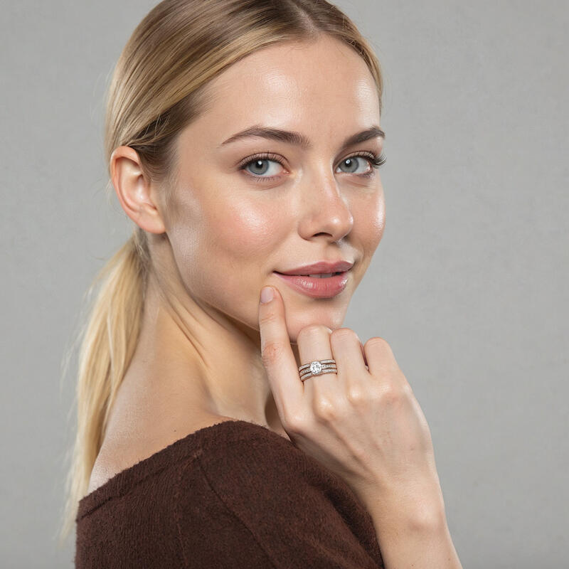 "Kampf um Liebe" Rundschliff Brautset