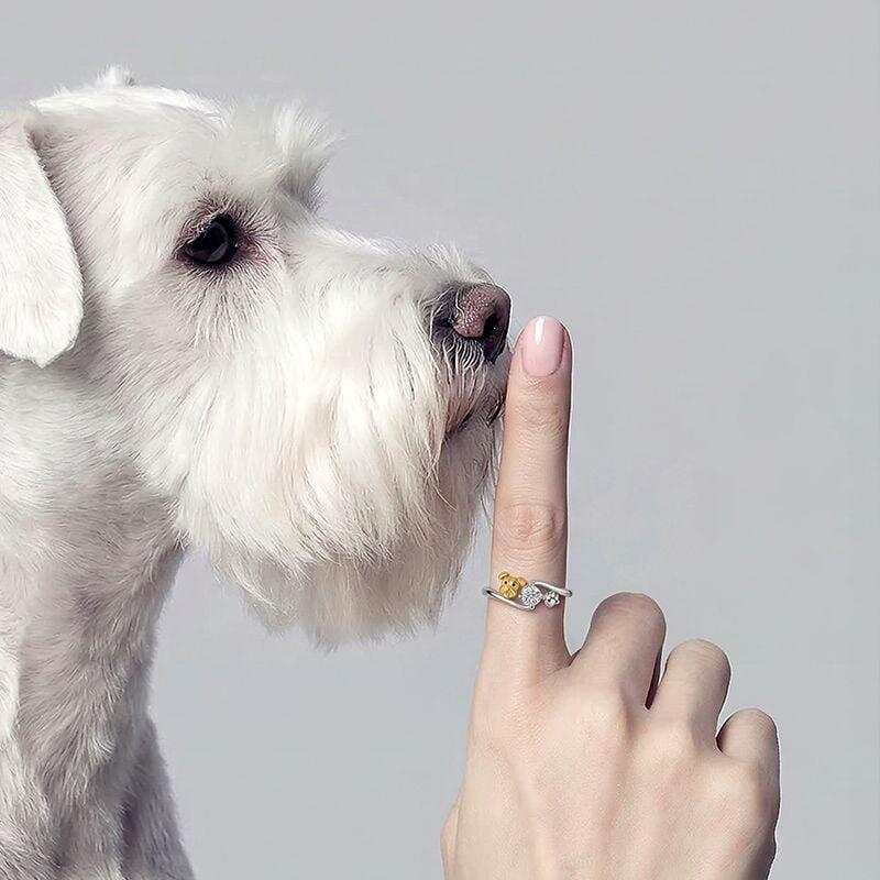 Bypass Schnauzer Paw Print Ring