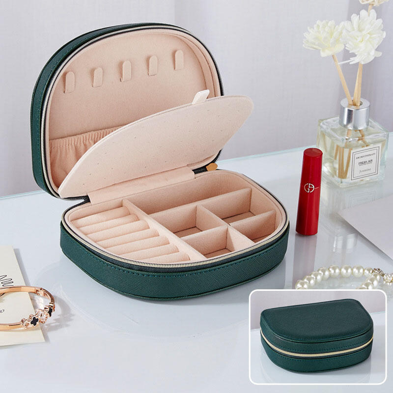 カスタマイズ 誕生花 名前 メッセージ ファスナー式 PUレザー ジュエリーボックス