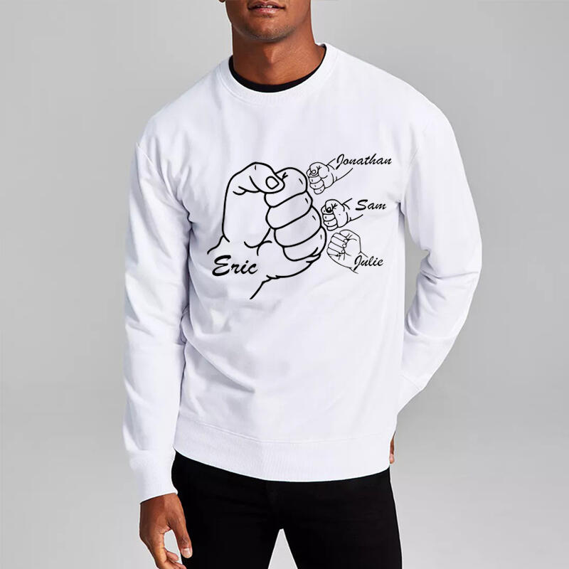 Sweat personnalisé avec nom personnalisé pour Super Papa