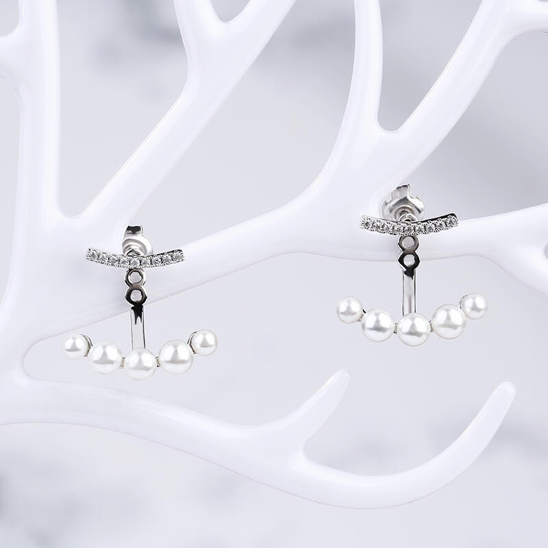 Jeulia Aretes De Plata Esterlina De Perlas Cultivadas