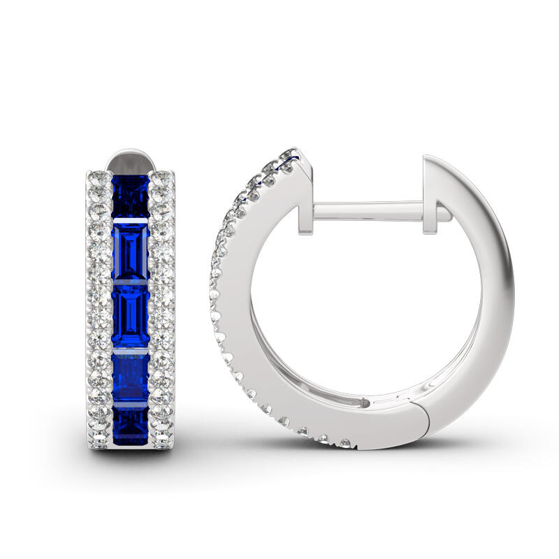 Jeulia Classic Sterling Silver Hoop Earrings