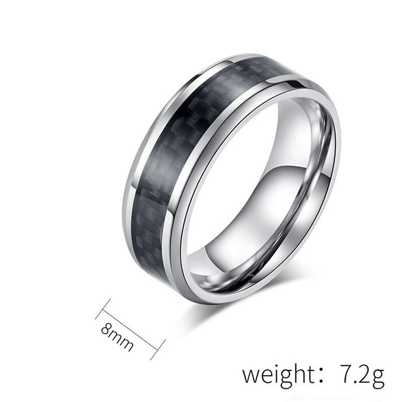 جوليا دبلة رجالي من الفولاذ الكربوني المصنوع من التيتانيوم