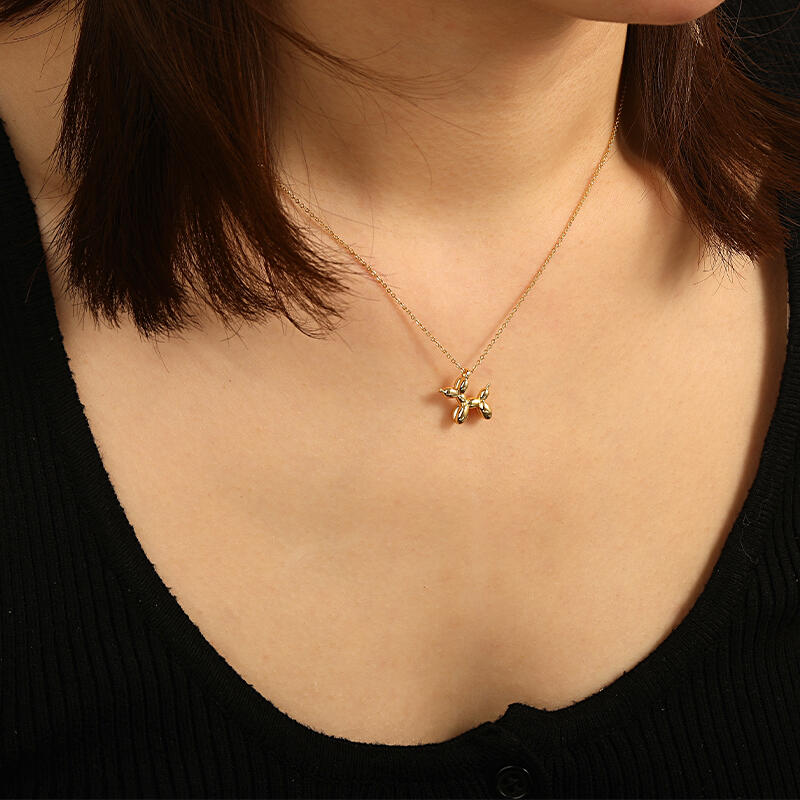 "Sugary Glint" Balloon Dog Necklace