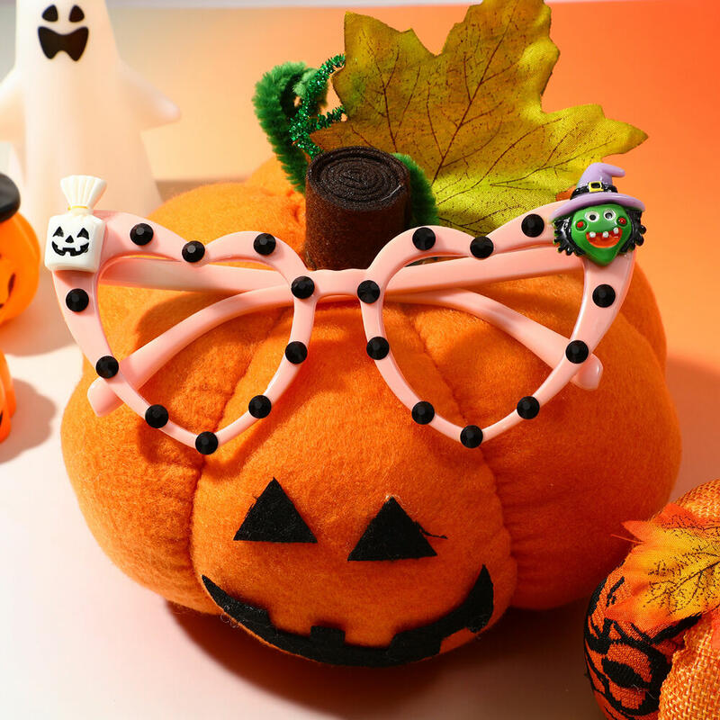 Halloween Cedriea Heart Pink Glasses