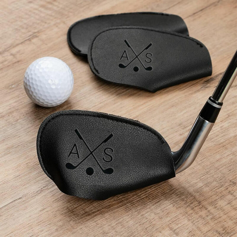 Personalized Golf Club Protective Cover PU Leather Golf Iron Cover Golf Accessories Gift for Him