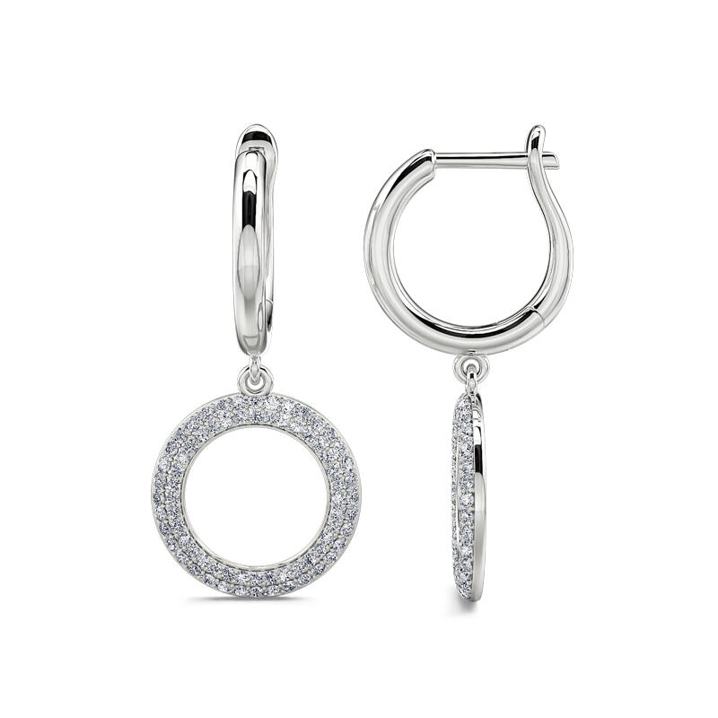 Jeulia Shimmering Circlet Sterling Silver Earrings