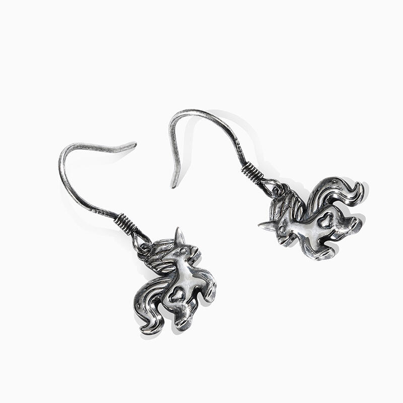 Jeulia "Mini Unicorn" Sterling Silver Earrings