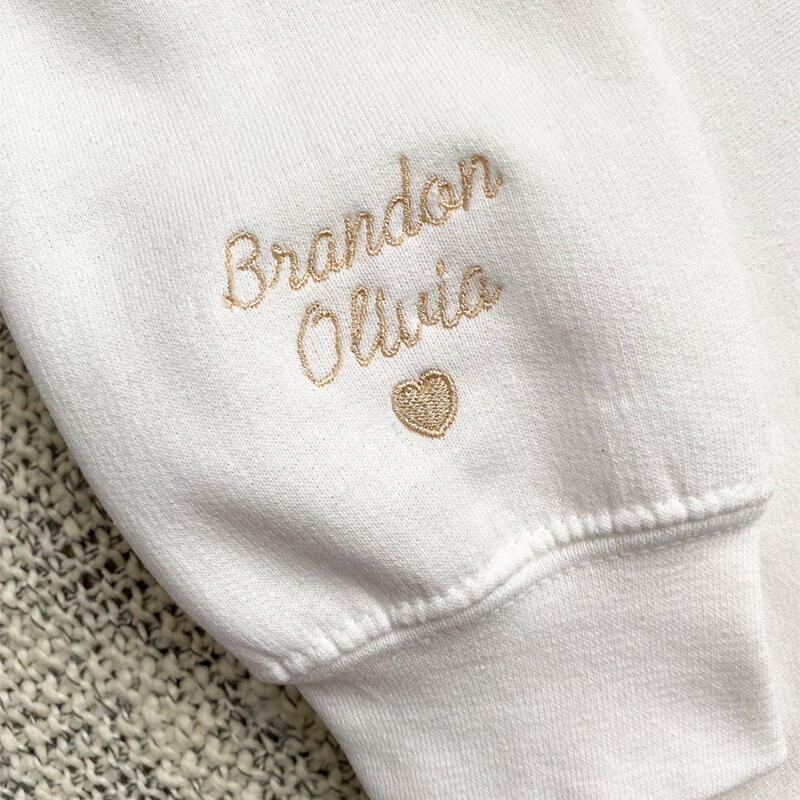 Personalized Sweatshirt Custom Embroidered Names with Optional Nickname Stylish Gift for Dear Mom