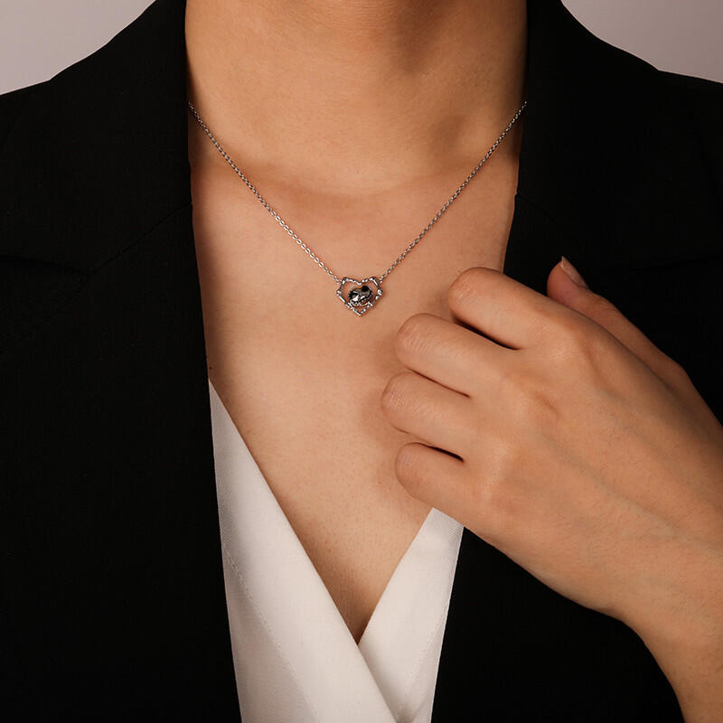 "Dark Inside My Heart" Skull Necklace