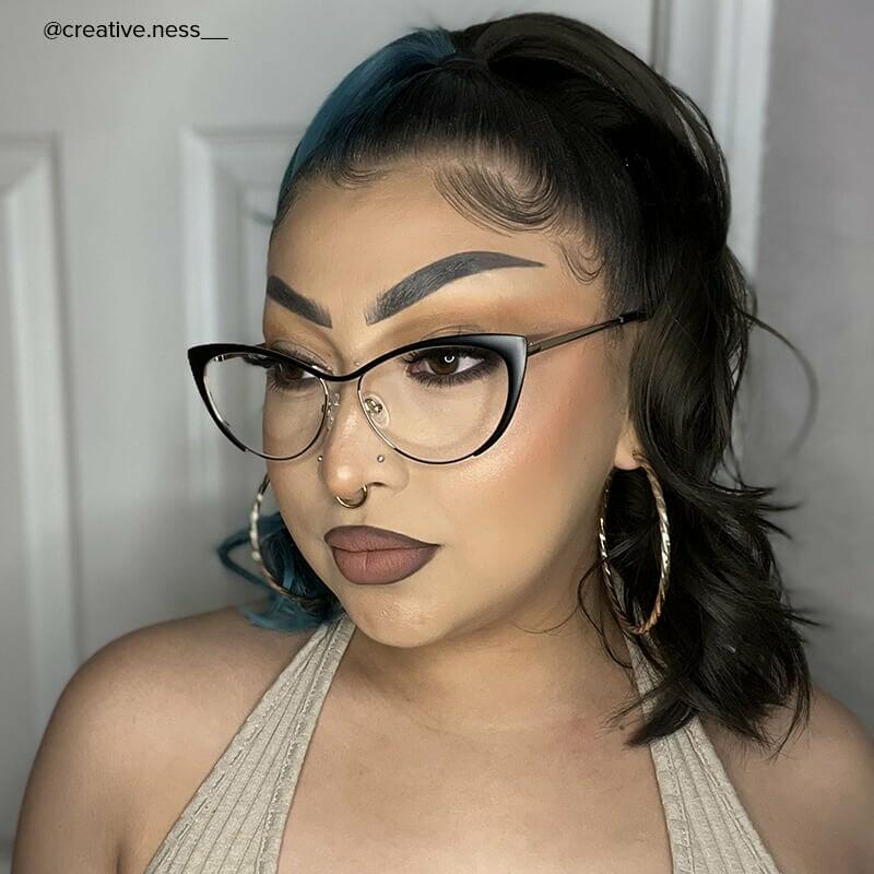 Occhiali da Vista Dulles Cat Eye Nero 