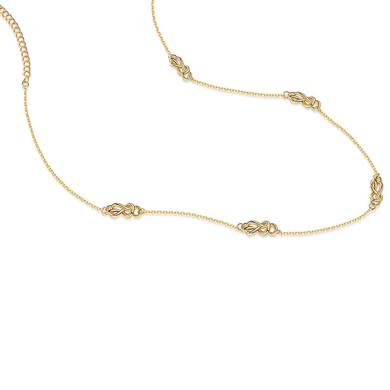 Jeulia Collar Delgado de Plata de Ley con Diseño de Infinito