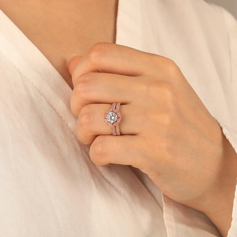 "Reines Licht" Rundschliff 2-teiliges Brautset