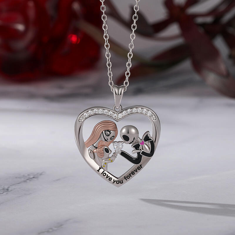 Jeulia "Cute Family" Custom Heart Birthstone Engraved Necklace