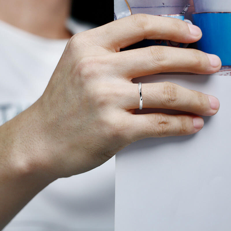 "Invisible Threads of Love" Men's Wedding Band