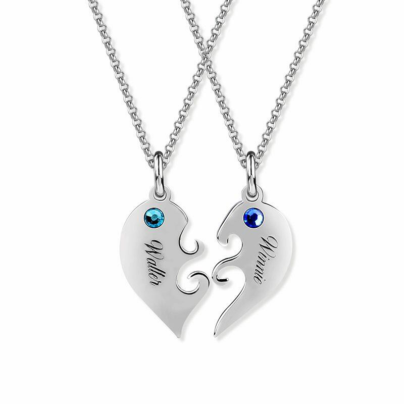 "Tu es Mon Eternel" Collier Forme Coeur Pour Couple