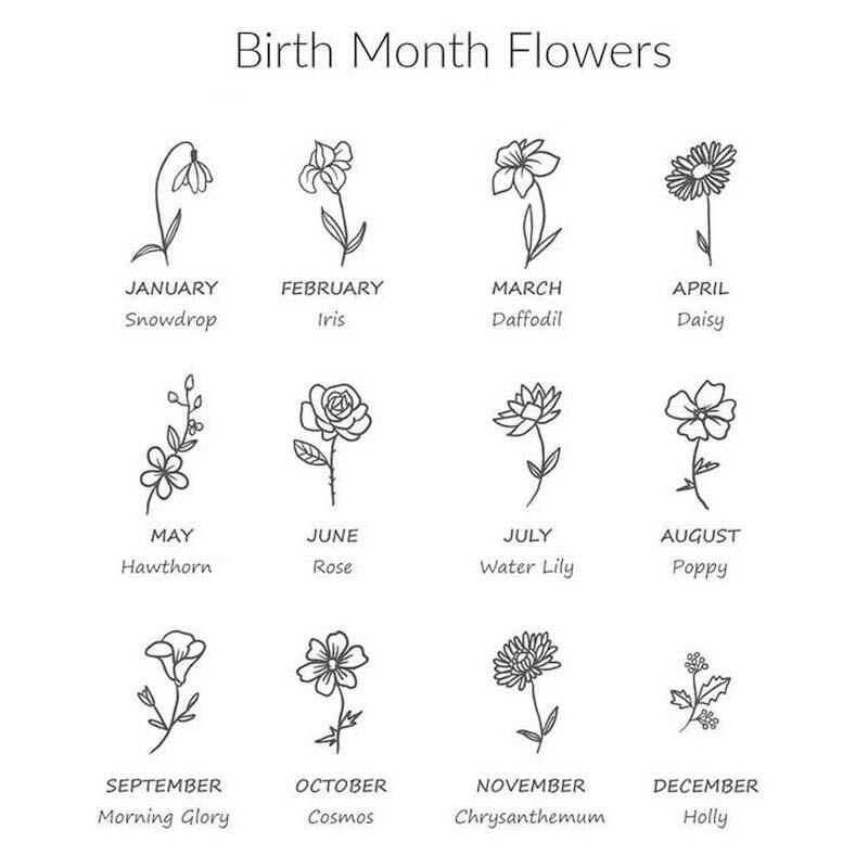 Bague Personnalisée Fleur de Naissance avec Prénom en Argent