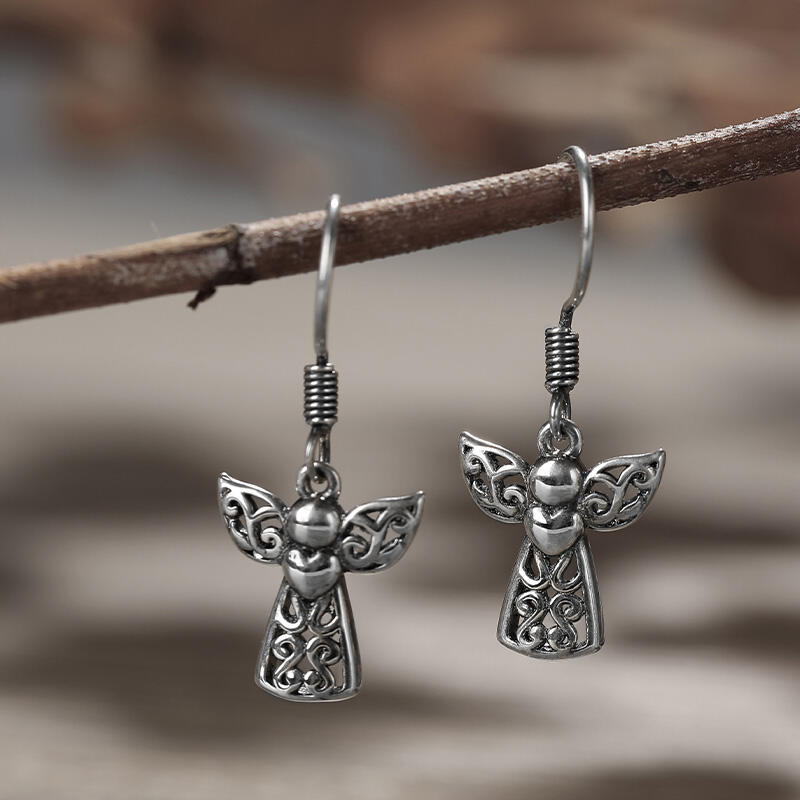 Jeulia "Angel of Love" Sterling Silver Earrings