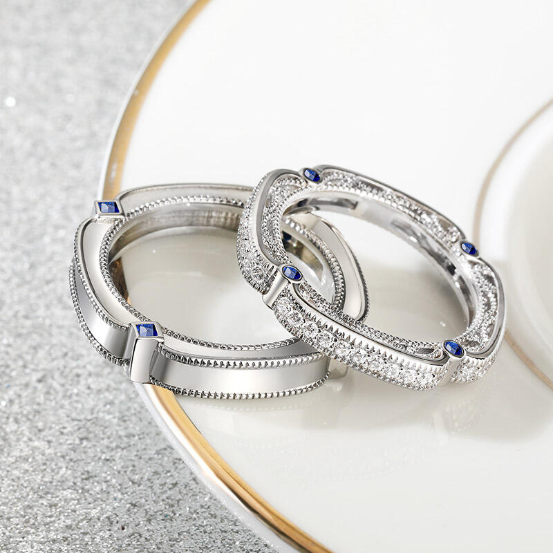 Beaded Wedding Rings