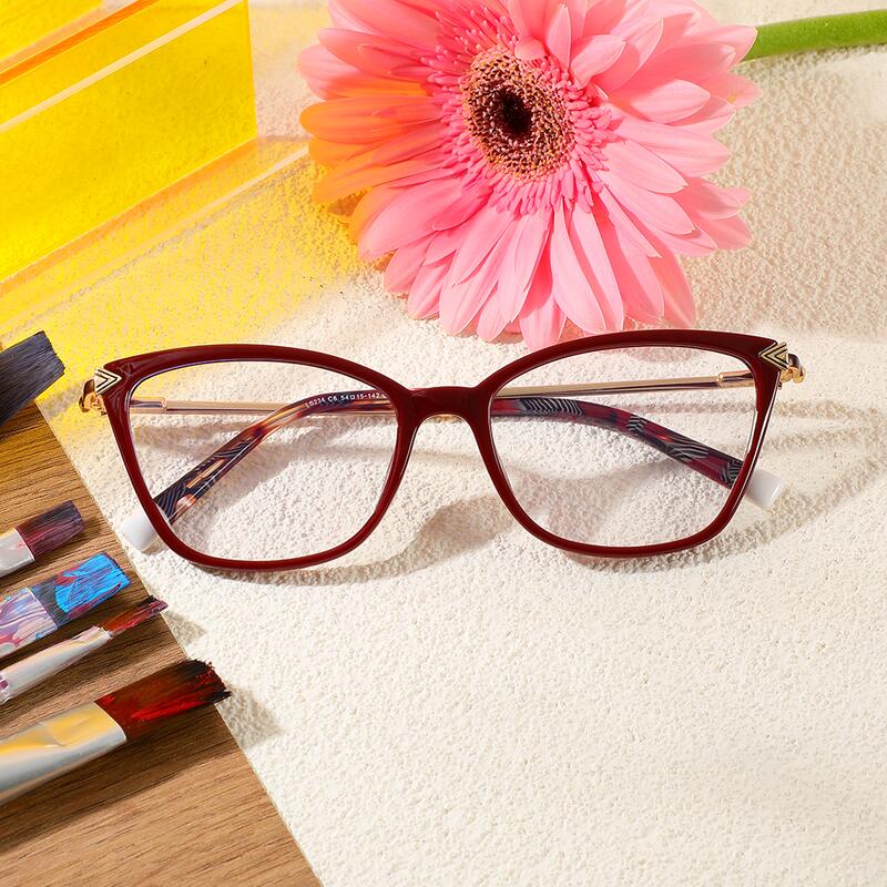 Occhiali da Vista Malthus Cat Eye Marrone 