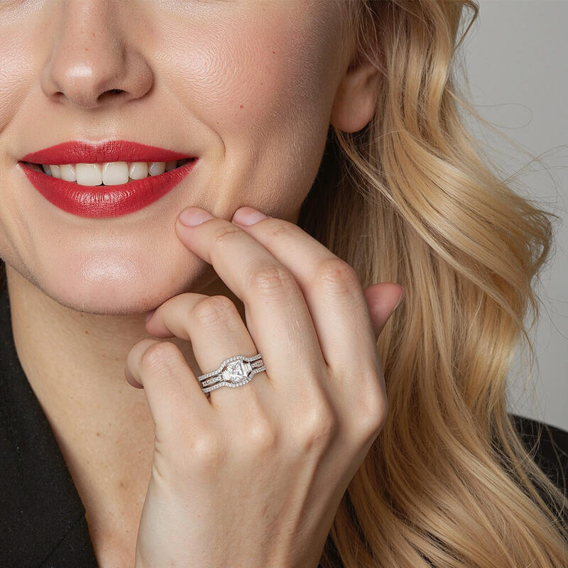 "The Memories Between Us" Radiant Cut Bridal Set