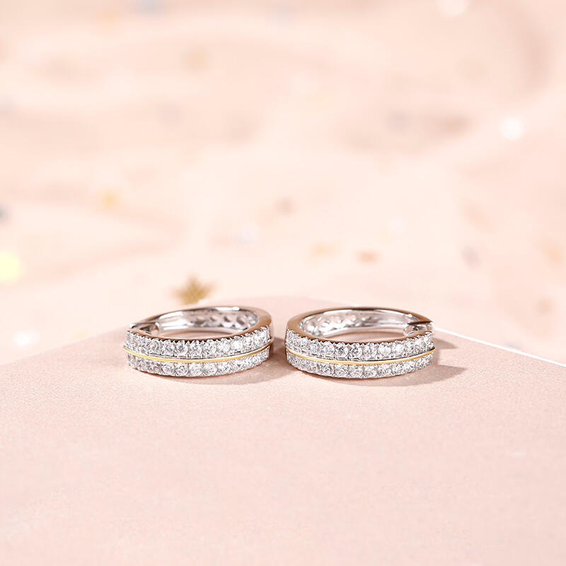 Jeulia Classic Sterling Silver Hoop Earrings