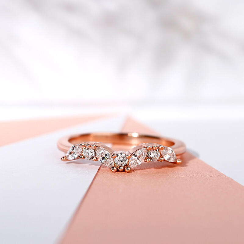 Jeulia Churumbela 10K/14K/18K oro clásico a en forma de flor