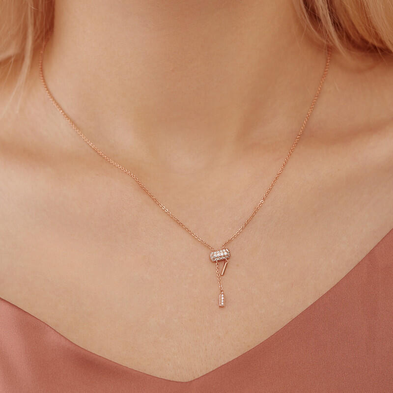 "Pink Memories" Round Cut Necklace