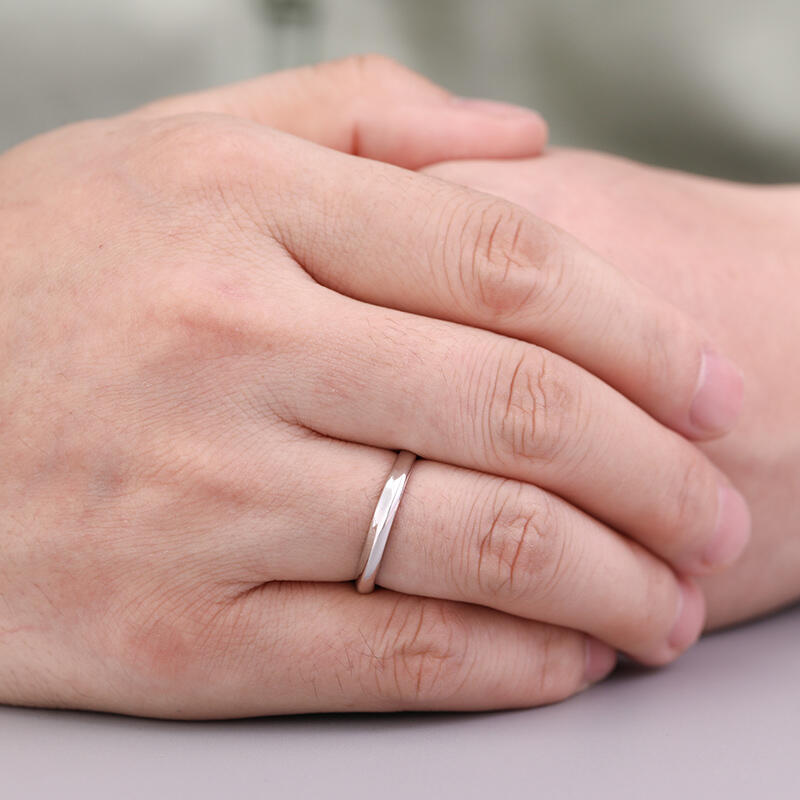 Jeulia Banda Simple De Plata Esterlina Para Hombre