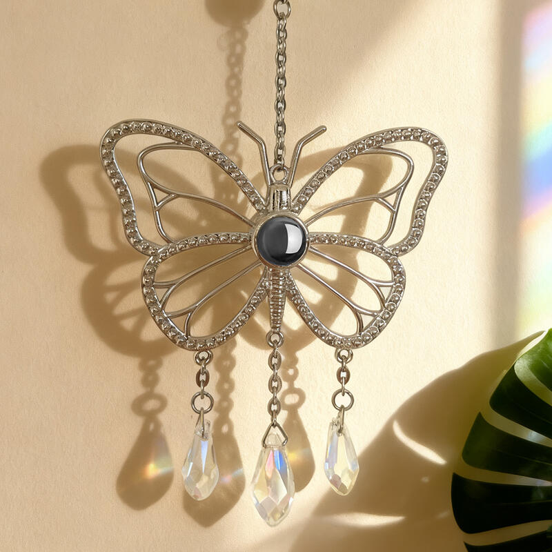 Adorno de proyección de alas de ángel personalizado, regalo de Navidad para la familia