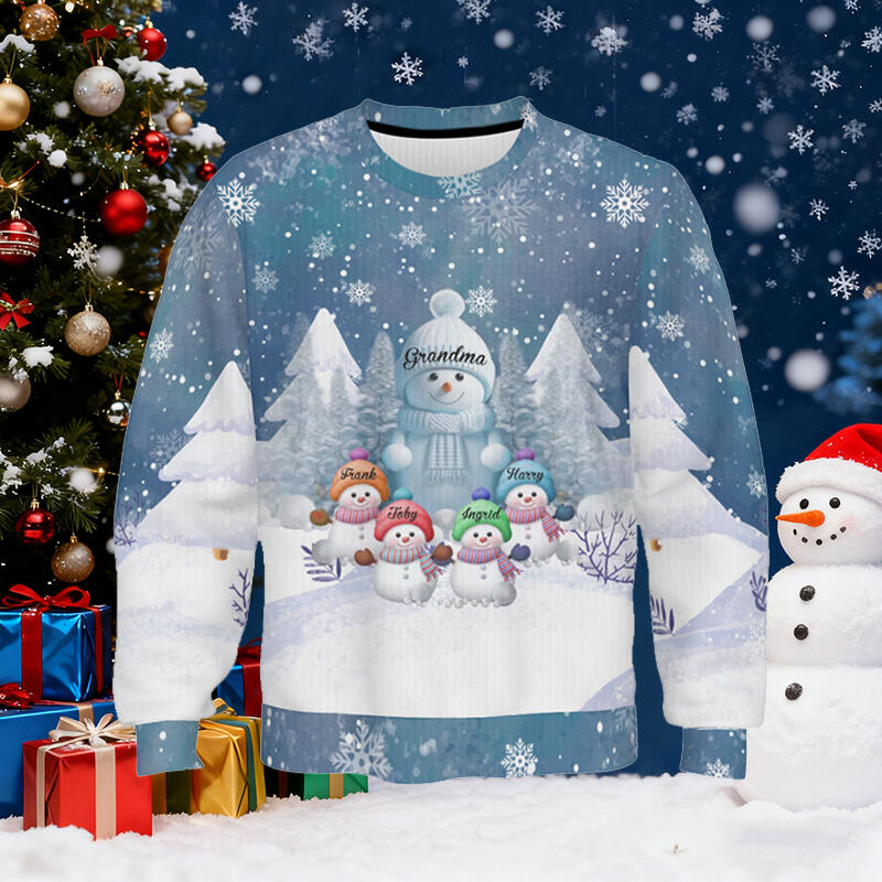 Pull moche personnalisé unisexe avec motif personnalisé pour enfants adorable cadeau de Noël pour sa famille