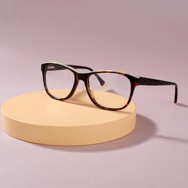 Andrew Rectangle Tortoise White Glasses