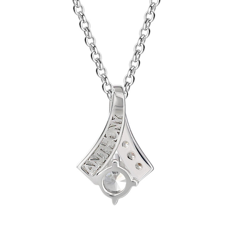 Jeulia "Best Wishes" Personalized Sterling Silver Necklace