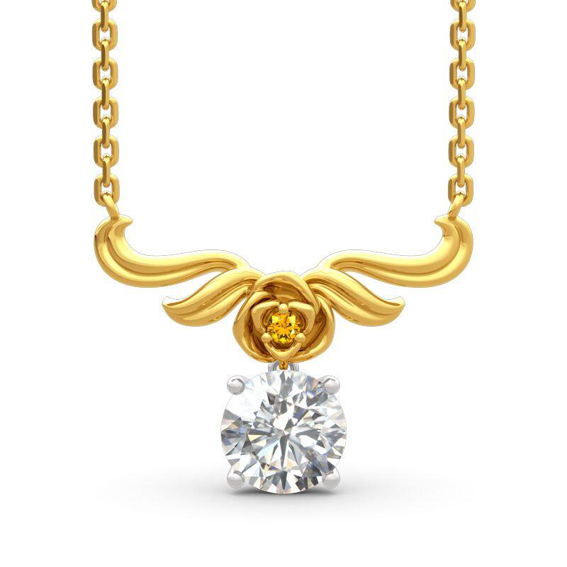 Jeulia Rose Round Cut Sterling Silver Jewelry Set