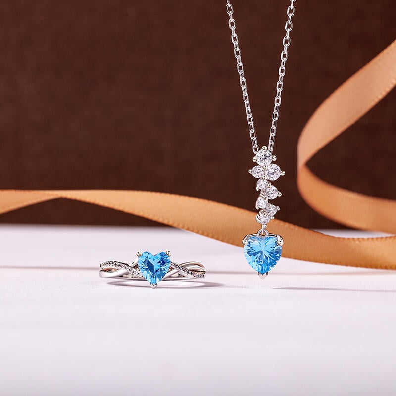 Jeulia "Heartbeat Track" Classic Custom Heart Necklace